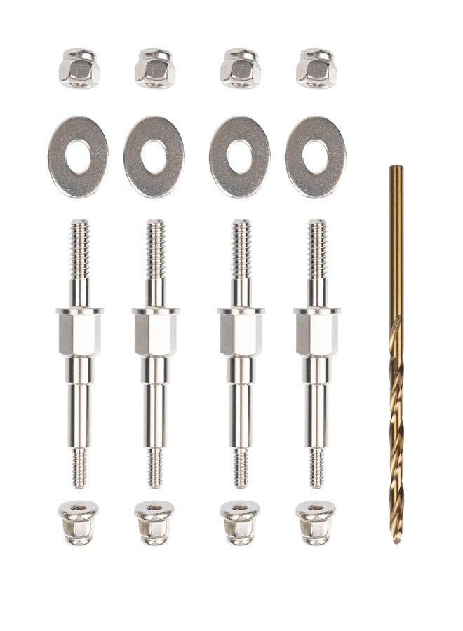 MOSHNOLY 4X M4 Titanium Alloy Shock Standoff For Arrma 6S,TC4 Standoff Shocks Mount ARA330703 for Arrma 6S 1/8 Kraton/Notorious/Outcast/Talion/Typhon 1/7 Mojave/Felony/Infraction/Fireteam/Limitless AR330482-M4 - Image 1